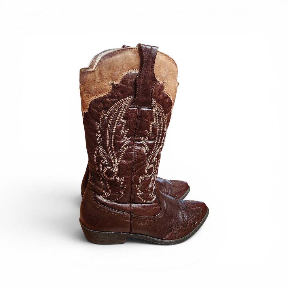 Coconuts by Matisse Women's Cimmaron Faux Leather Western Boot. Sz 7.5